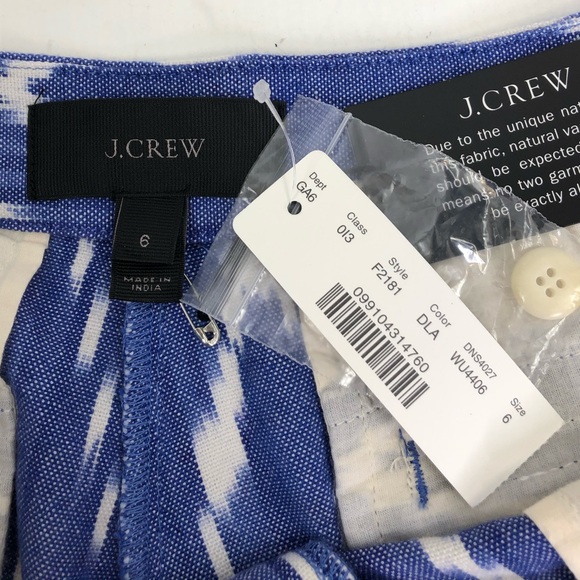 J Crew Blue Ikat Front Panel Front - Picture 3 of 3